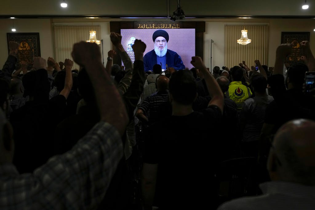 New threats of total war as Hizbollah leader speaks