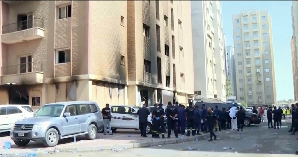 Many dead in burning seven-storey building in Kuwait