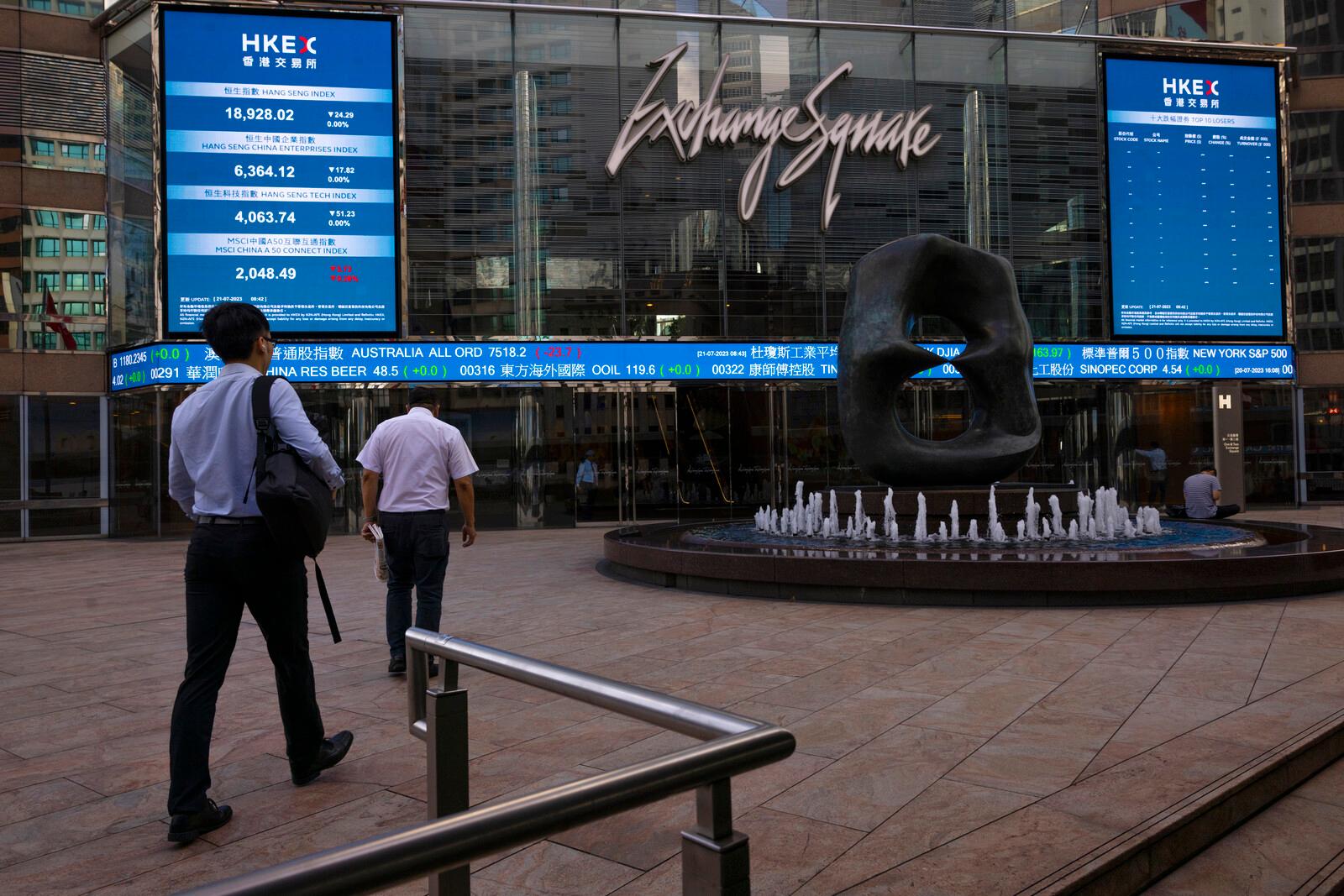 Hong Kong falls when others are closed