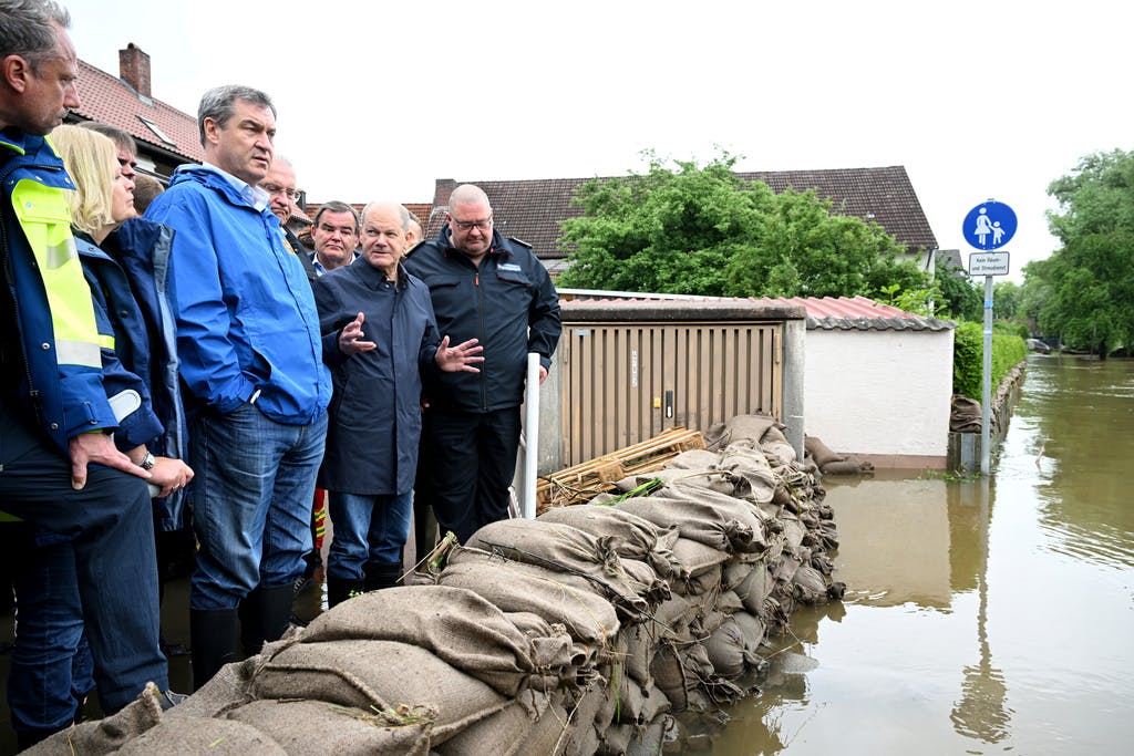 Scholz visited flooded areas
