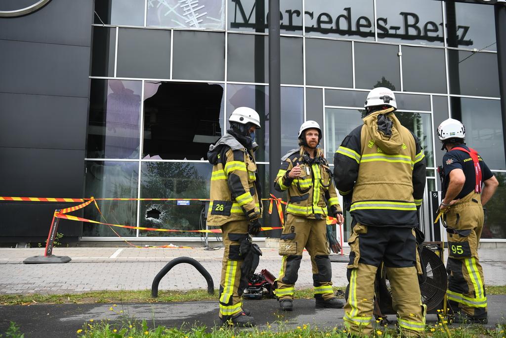 Fire in Mercedes Hall in Huddinge