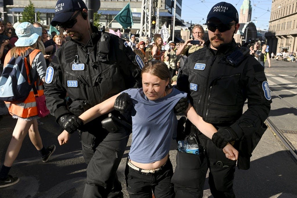 Thunberg arrested by police