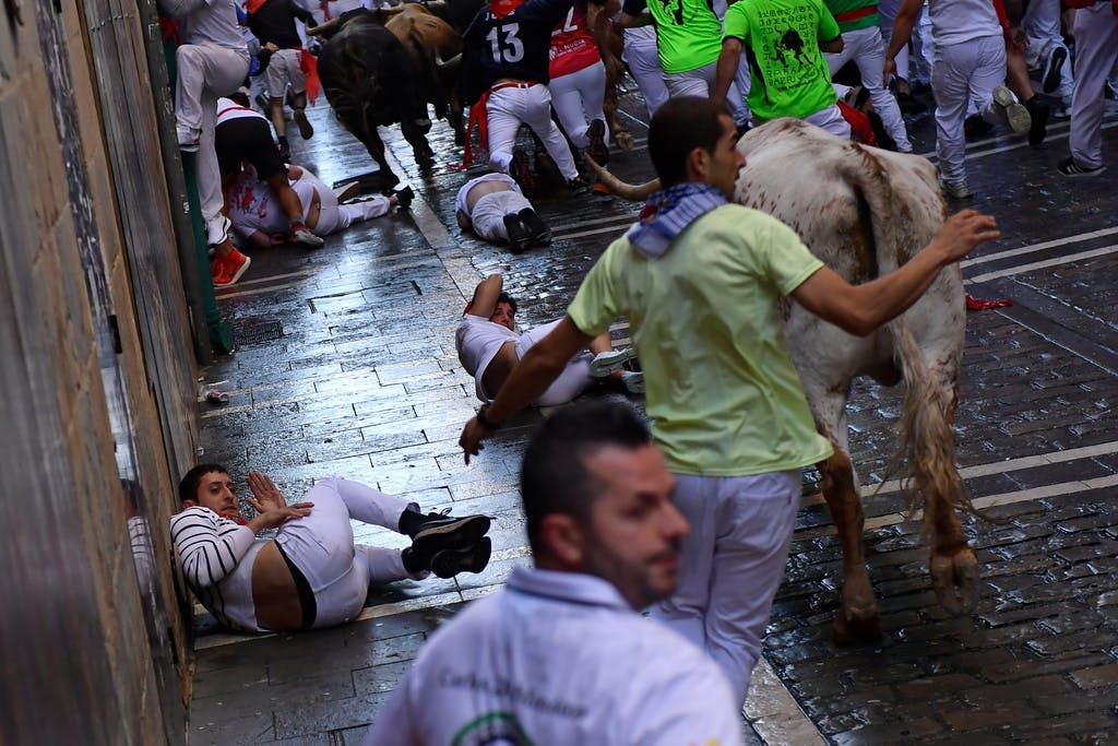 Six Injured by Bulls in Pamplona